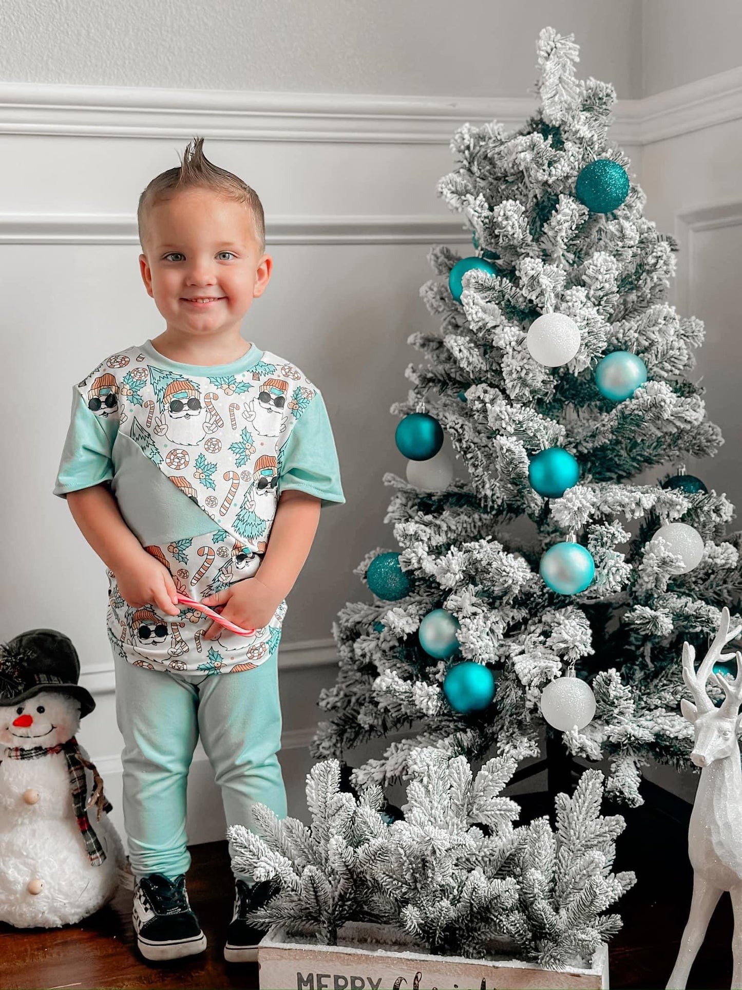 Boy Santa Aiden tee & Leggings